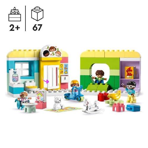 Jeu D'assemblage - Jeu De Construction - Jeu De Manipulation LEGO DUPLO Ma Ville 10992 La Vie a la Garderie. Jouet Éducatif avec 4 Figurines