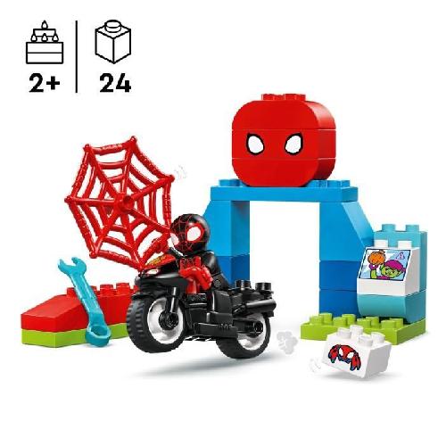 Jeu D'assemblage - Jeu De Construction - Jeu De Manipulation LEGO DUPLO Marvel 10424 L'aventure en moto de Spin - Jouet Spidey et ses Amis