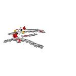 Jeu D'assemblage - Jeu De Construction - Jeu De Manipulation LEGO DUPLO Town Les Rails du Train Jeu de Construction - Circuit avec Brique d'Action Rouge