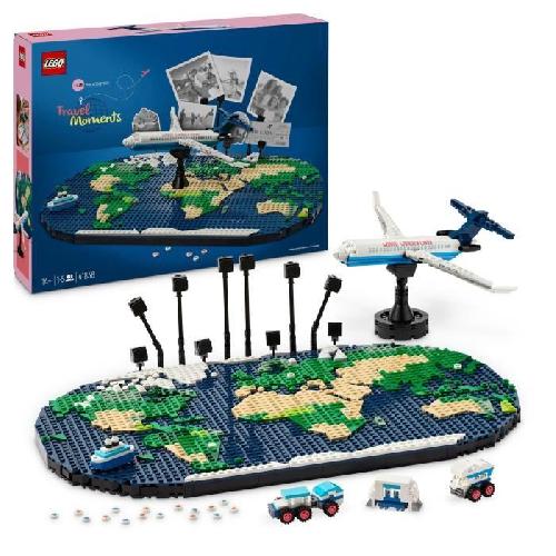 Jeu D'assemblage - Jeu De Construction - Jeu De Manipulation LEGO Family 41838 Souvenirs de Voyages - Carte du Monde - Cadeau pour les Voyageurs