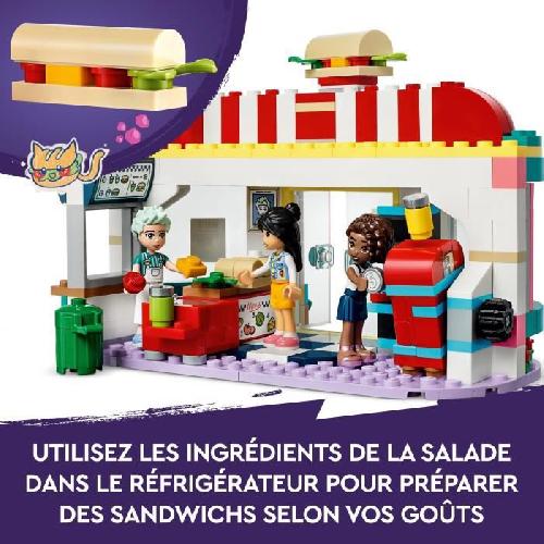 Jeu D'assemblage - Jeu De Construction - Jeu De Manipulation LEGO Friends 41728 Le Snack du Centre-Ville. Jouet Enfants 6 Ans. Mini-Poupées Liane. Aliya