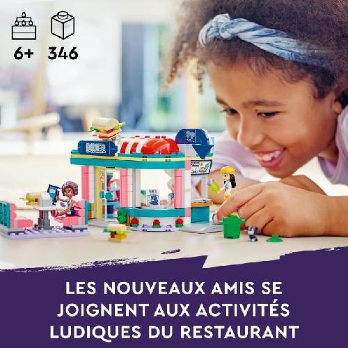 Jeu D'assemblage - Jeu De Construction - Jeu De Manipulation LEGO Friends 41728 Le Snack du Centre-Ville. Jouet Enfants 6 Ans. Mini-Poupées Liane. Aliya
