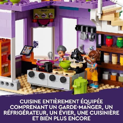 Jeu D'assemblage - Jeu De Construction - Jeu De Manipulation LEGO Friends 41747 La Cuisine Collective de Heartlake City. Jouet de Cuisine avec Figurine de Chat