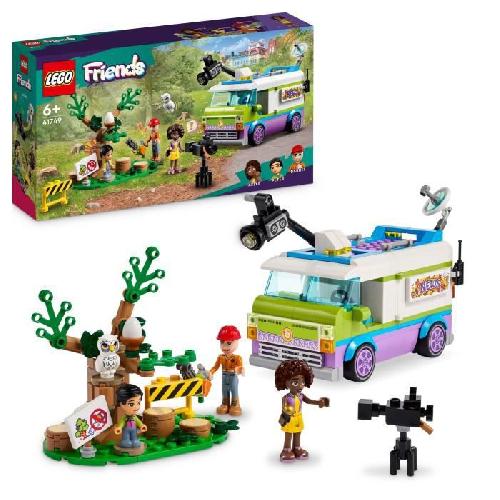 Jeu D'assemblage - Jeu De Construction - Jeu De Manipulation LEGO Friends 41749 Le Camion de Reportage. avec Jouet de Sauvetage d'Animaux. Figurine Mini-Poupée