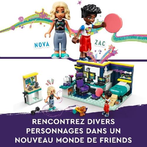 Jeu D'assemblage - Jeu De Construction - Jeu De Manipulation LEGO Friends 41755 La Chambre de Nova. Jouet sur le Theme du Gaming. avec Mini-Poupée