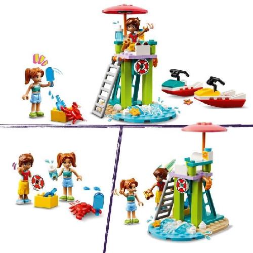 Jeu D'assemblage - Jeu De Construction - Jeu De Manipulation LEGO Friends 42623 Le jet-ski de la plage - Inclut un sauveteur - Jeu éducatif enfant