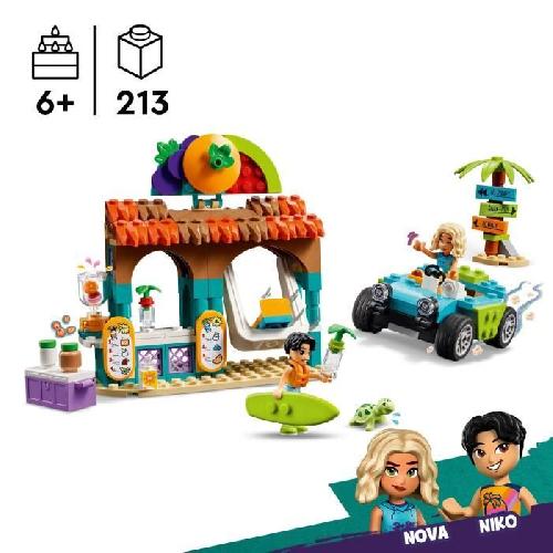 Jeu D'assemblage - Jeu De Construction - Jeu De Manipulation LEGO Friends 42625 Le bar a smoothies de la plage - Set boissons pour filles et garçons