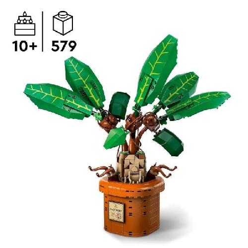 Jeu D'assemblage - Jeu De Construction - Jeu De Manipulation LEGO Harry Potter  76433 Mandragore - Plante et pot - Idée de cadeau magique pour enfants