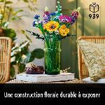 Jeu D'assemblage - Jeu De Construction - Jeu De Manipulation LEGO Icons 10313 Bouquet de Fleurs Sauvages. Plantes Artificielles avec Coquelicots. pour Adultes