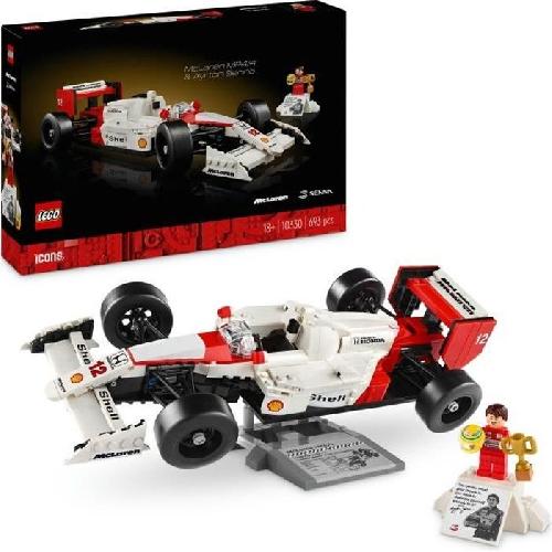 Jeu D'assemblage - Jeu De Construction - Jeu De Manipulation LEGO Icons 10330 McLaren MP4/4 et Ayrton Senna. Set Modele Réduit de Voiture pour Adultes