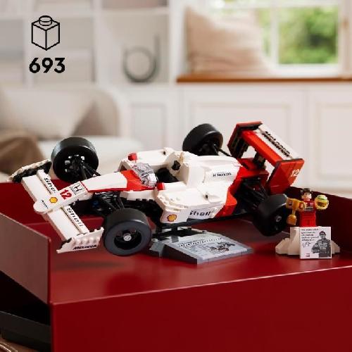 Jeu D'assemblage - Jeu De Construction - Jeu De Manipulation LEGO Icons 10330 McLaren MP4/4 et Ayrton Senna. Set Modele Réduit de Voiture pour Adultes