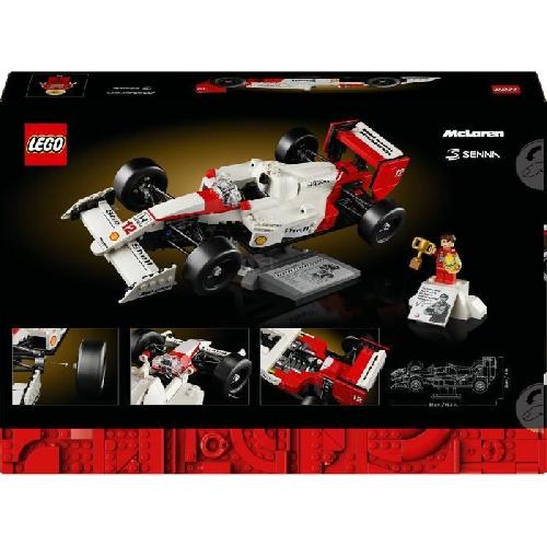 Jeu D'assemblage - Jeu De Construction - Jeu De Manipulation LEGO Icons 10330 McLaren MP4/4 et Ayrton Senna. Set Modele Réduit de Voiture pour Adultes