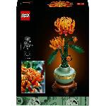 Jeu D'assemblage - Jeu De Construction - Jeu De Manipulation LEGO Icons 10368 Le Chrysantheme - Set de Décoration Florale a Construire Pour Adultes