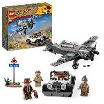 LEGO Indiana Jones 77012 La Poursuite en Avion de Combat. Jouet avec Maquette Avion et Voiture