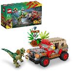 Jeu D'assemblage - Jeu De Construction - Jeu De Manipulation LEGO Jurassic Park 76958 L'Embuscade du Dilophosaure. Jouet de Dinosaure avec Voiture Jeep