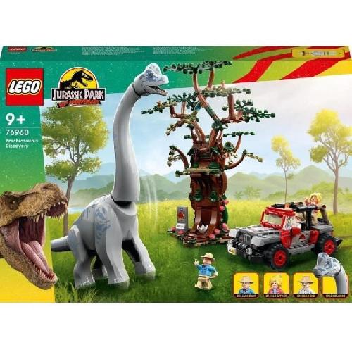 Jeu D'assemblage - Jeu De Construction - Jeu De Manipulation LEGO Jurassic Park 76960 La Découverte du Brachiosaure. Jouet avec Figurine de Dinosaure et Voiture