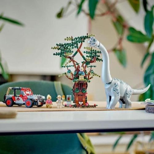 Jeu D'assemblage - Jeu De Construction - Jeu De Manipulation LEGO Jurassic Park 76960 La Découverte du Brachiosaure. Jouet avec Figurine de Dinosaure et Voiture