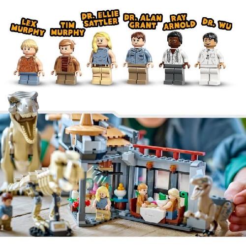 Jeu D'assemblage - Jeu De Construction - Jeu De Manipulation LEGO Jurassic Park 76961 Le Centre des Visiteurs : l'Attaque du T. Rex et du Vélociraptor. Jouet