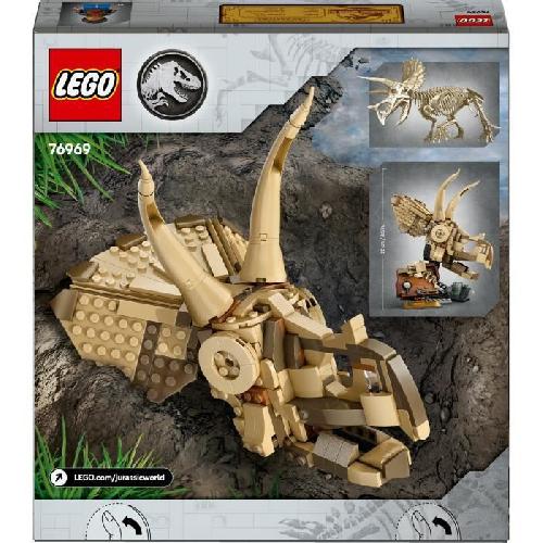 Jeu D'assemblage - Jeu De Construction - Jeu De Manipulation LEGO Jurassic World 76969 Les fossiles de dinosaures : le crâne du tricératops - Jeu 9 ans