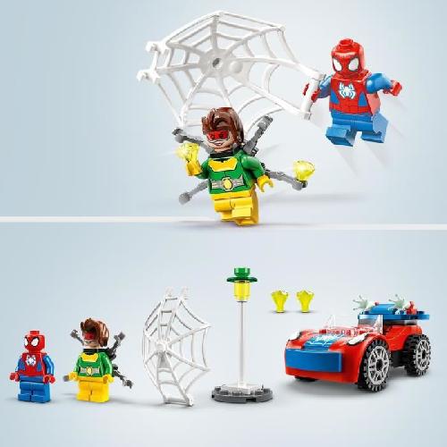 Jeu D'assemblage - Jeu De Construction - Jeu De Manipulation LEGO Marvel 10789 La Voiture de Spider-Man et Docteur Octopus. Jouet avec Spidey et Briques
