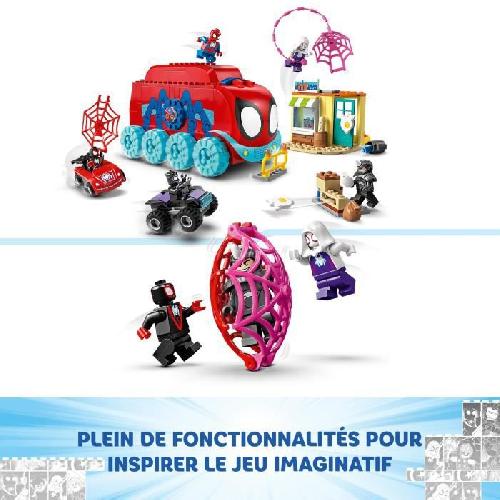 Jeu D'assemblage - Jeu De Construction - Jeu De Manipulation LEGO Marvel 10791 Le QG Mobile de l'Équipe Spidey. Jouet Enfants avec Figurines Black Panther