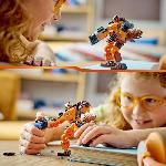 Jeu D'assemblage - Jeu De Construction - Jeu De Manipulation LEGO Marvel 76243 L'Armure Robot de Rocket.  Figurine Gardiens de la Galaxie. Jouet Avengers