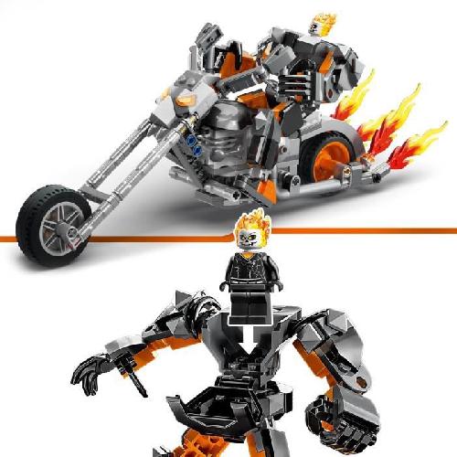 Jeu D'assemblage - Jeu De Construction - Jeu De Manipulation LEGO Marvel 76245 Le Robot et la Moto de Ghost Rider. Jouet avec Figurine Super-Héros