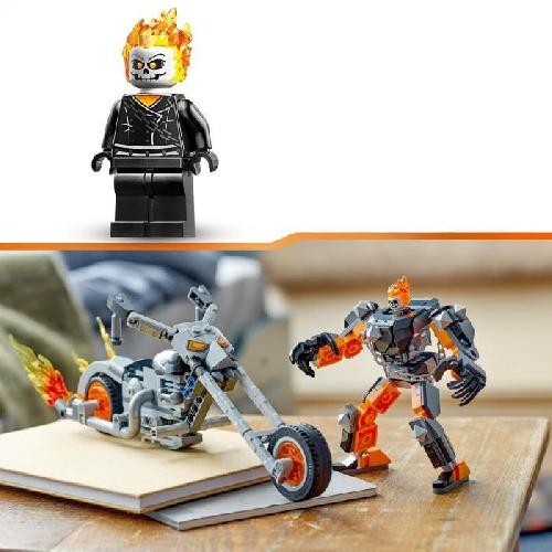 Jeu D'assemblage - Jeu De Construction - Jeu De Manipulation LEGO Marvel 76245 Le Robot et la Moto de Ghost Rider. Jouet avec Figurine Super-Héros