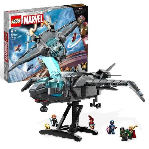 Jeu D'assemblage - Jeu De Construction - Jeu De Manipulation LEGO Marvel 76248 Le Quinjet des Avengers. Jouet de Vaisseau Spatial avec Figurines. Infinity