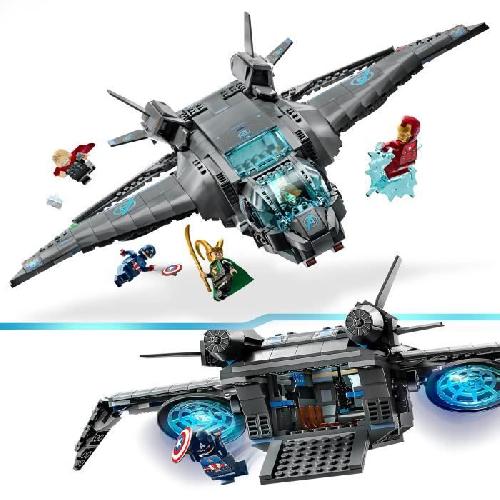 Jeu D'assemblage - Jeu De Construction - Jeu De Manipulation LEGO Marvel 76248 Le Quinjet des Avengers. Jouet de Vaisseau Spatial avec Figurines. Infinity