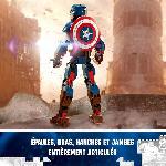Jeu D'assemblage - Jeu De Construction - Jeu De Manipulation LEGO Marvel 76258 La Figurine de Captain America avec Bouclier. Jouet et Décoration Avengers