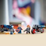 Jeu D'assemblage - Jeu De Construction - Jeu De Manipulation LEGO Marvel 76260 Les Motos de Black Widow et de Captain America. Jouet Avengers L'age d'Ultron