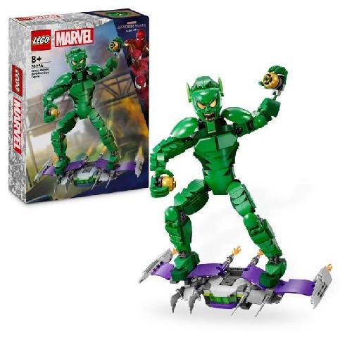 Jeu D'assemblage - Jeu De Construction - Jeu De Manipulation LEGO Marvel 76284 Figurine du Bouffon Vert a Construire Jouet Enfant Super-héros