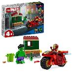 LEGO Marvel 76287 Iron Man avec une Moto et Hulk. Set Avengers avec Minifigurines