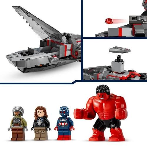 Jeu D'assemblage - Jeu De Construction - Jeu De Manipulation LEGO Marvel 76292 Captain America vs Hulk rouge - Avion de chasse a construire