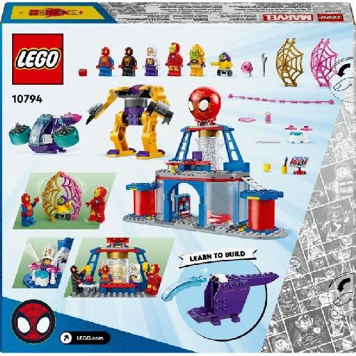 Jeu D'assemblage - Jeu De Construction - Jeu De Manipulation LEGO Marvel Spidey et Ses Amis Extraordinaires 10794 Le QG des Lanceurs de Toile de l'Équipe Spidey