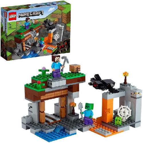Jeu D'assemblage - Jeu De Construction - Jeu De Manipulation LEGO Minecraft 21166 La Mine Abandonnée. Jouet avec Grotte de Zombies. et Figurine Steve
