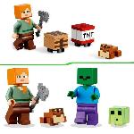 Jeu D'assemblage - Jeu De Construction - Jeu De Manipulation LEGO Minecraft 21240 Aventures dans le Marais. Jouet de Construction. avec Figurine Zombie