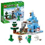 LEGO Minecraft 21243 Les Pics Gelés. Jouet Enfants 8 Ans. avec Figurines Steve et Creeper