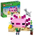 Jeu D'assemblage - Jeu De Construction - Jeu De Manipulation LEGO Minecraft 21247 La Maison Axolotl. Jouets pour Enfants avec Zombie. Dauphin et Poisson