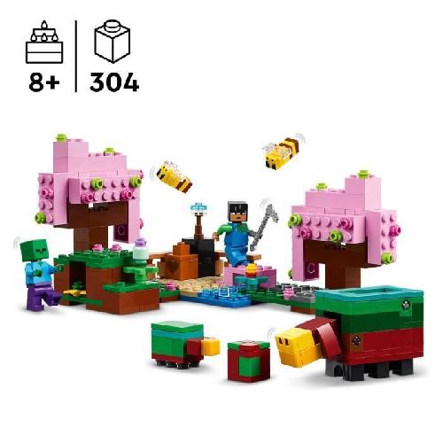 Jeu D'assemblage - Jeu De Construction - Jeu De Manipulation LEGO Minecraft 21260 Le jardin des cerisiers en fleurs - Minifigurines du jeu vidéo