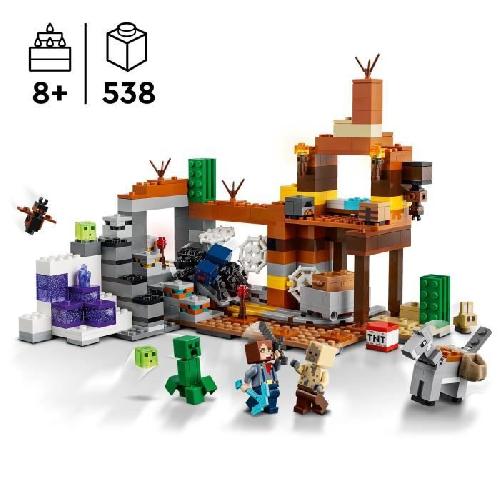 Jeu D'assemblage - Jeu De Construction - Jeu De Manipulation LEGO Minecraft 21263 La mine des Badlands - Jouet pour enfants inspiré du jeu vidéo