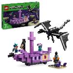 Jeu D'assemblage - Jeu De Construction - Jeu De Manipulation LEGO Minecraft 21264 Le dragon et le navire de l'Ender - Set inspiré des jeux vidéo