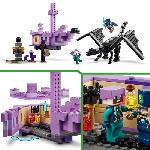 Jeu D'assemblage - Jeu De Construction - Jeu De Manipulation LEGO Minecraft 21264 Le dragon et le navire de l'Ender - Set inspiré des jeux vidéo