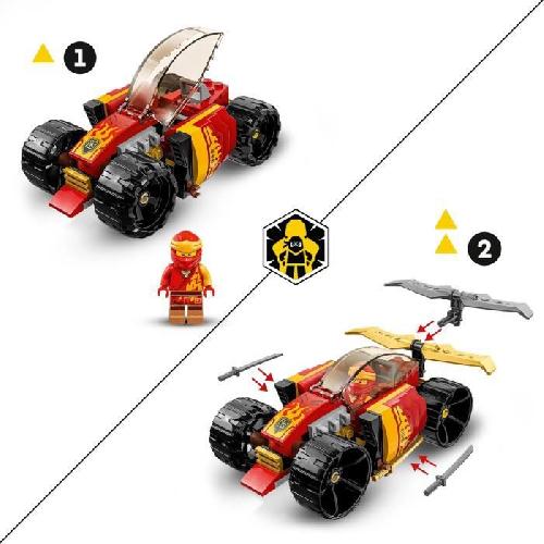 Jeu D'assemblage - Jeu De Construction - Jeu De Manipulation LEGO NINJAGO 71780 La Voiture de Course Ninja de Kai ? Évolution. Jouet Voiture. 2-en-1