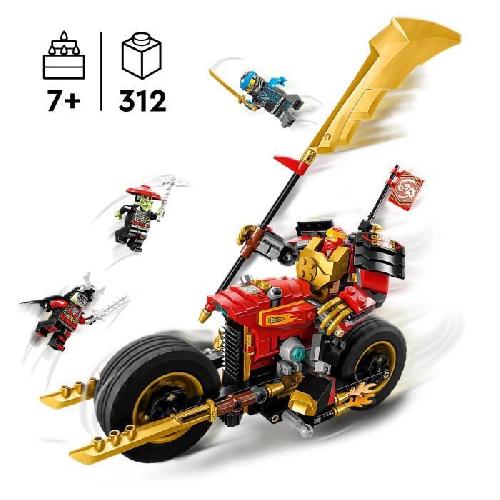 Jeu D'assemblage - Jeu De Construction - Jeu De Manipulation LEGO NINJAGO 71783 La Moto du Robot de Kai ? Evolution. Jouet de Ninja. Figurine Robot