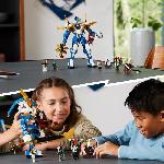 Jeu D'assemblage - Jeu De Construction - Jeu De Manipulation LEGO NINJAGO 71785 Le Robot Titan de Jay. Jouet pour Enfants. avec Minifigurines et Arbalete