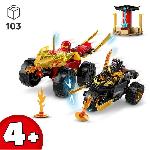 Jeu D'assemblage - Jeu De Construction - Jeu De Manipulation LEGO NINJAGO 71789 Le Combat en Voiture et en Moto de Kai et Ras. Jouet Enfants Des 4 Ans