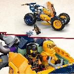 Jeu D'assemblage - Jeu De Construction - Jeu De Manipulation LEGO NINJAGO 71811 Le Buggy Tout-Terrain Ninja d'Arin. Set avec Dragon et 4 Minifigurines