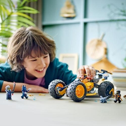 Jeu D'assemblage - Jeu De Construction - Jeu De Manipulation LEGO NINJAGO 71811 Le Buggy Tout-Terrain Ninja d'Arin. Set avec Dragon et 4 Minifigurines